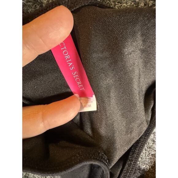 Rare Victoria Secret Bikini Set Black Lace Up Top & cheeky Bottoms Swimwear M - Picture 8 of 8